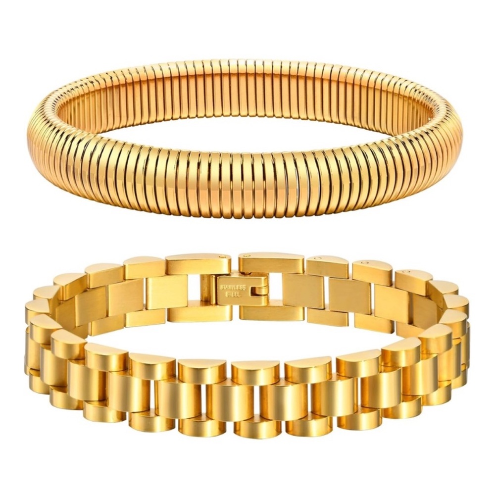 Anthropologie Gold Bracelet Set